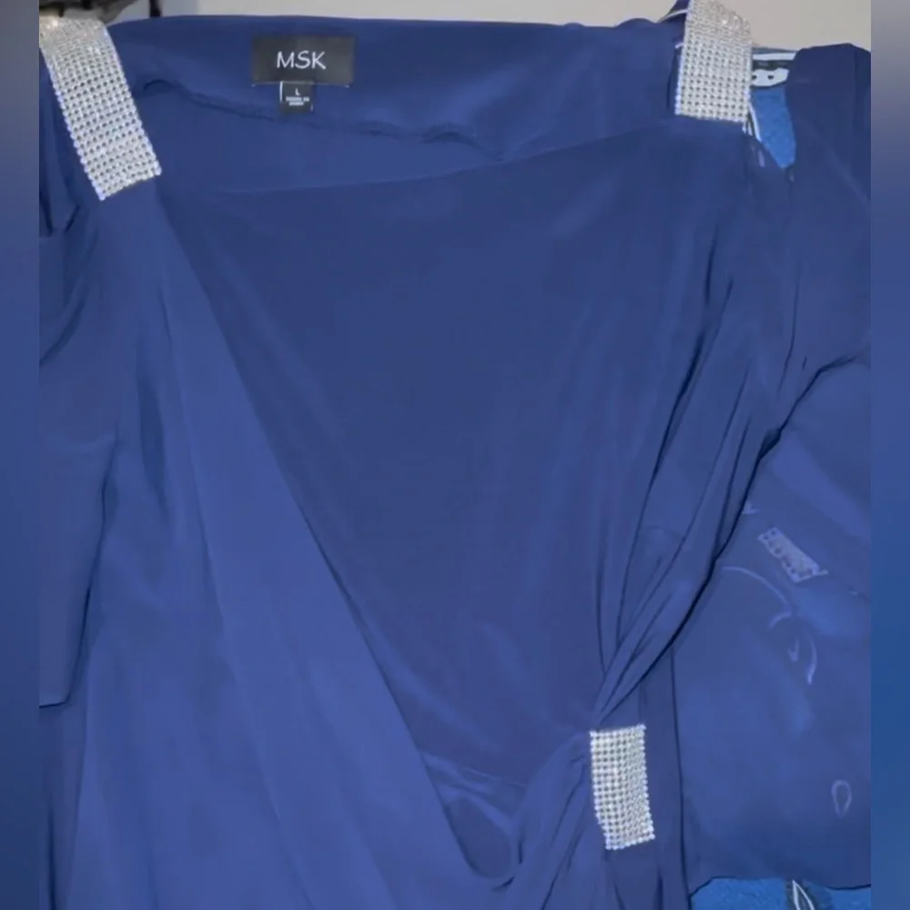 MSK 3/4 Sleeve Cold-Shoulder Embellished Sheath Dress - Picture 3 of 3